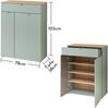 Garderoben-Set >Bari< (2-teilig) Schilfgrün / Eiche - 78x190x38cm (BxHxT) Bild 5