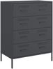 vidaXL Sideboard Anthrazit 68x39x89 cm Stahl 842984 Bild 2