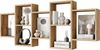 Home affaire Wandboard Wandregal Trio, 1-tlg, Stell- oder Hängeregal, 10 offene Fächer, flexibel montierbar Bild 4