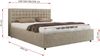 Polsterbett mit Holzlattenrost Doppelbett PAVO CLASSIC, hohe Kopfteil, Bettkasten mit Gasdruckfeder Foam Matratze - 180 x 200 cm - Dunkelbeige Strukture - MIRO LUX Bild 4