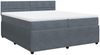 vidaXL Boxspringbett mit Matratze Dunkelgrau 200x200 cm Samt 3290131 Bild 3