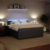 vidaXL Boxspringbett mit Matratze Dunkelgrau 200x200 cm Samt 3290131 Bild 5