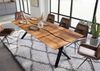 Esstisch Akazie 260x100x76 natur lackiert / Epoxid schwarz, ausgestellte X-Beine anthrazit matt EPOXY Bild 2