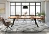 Esstisch Akazie 260x100x76 natur lackiert / Epoxid schwarz, ausgestellte X-Beine anthrazit matt EPOXY Bild 3