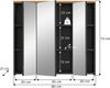 Xonox Canu Spiegelschrank (B/H/T: 80x55x34 cm) in Basalt grau Nachbildung und Artisan Nachbildung Bild 3