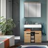 Xonox Canu Spiegelschrank (B/H/T: 80x55x34 cm) in Basalt grau Nachbildung und Artisan Nachbildung Bild 2