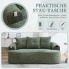 LVHOM 2-Sitzer Sofa mit 3 Kissen, Cloud Sofa mit komprimiertem Design, kein Aufbau erforderlich, Doppelsofa aus Chenille, Grün Bild 5