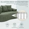 LVHOM 2-Sitzer Sofa mit 3 Kissen, Cloud Sofa mit komprimiertem Design, kein Aufbau erforderlich, Doppelsofa aus Chenille, Grün Bild 4