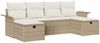 vidaXL Gartensofa-set mit Kissen 6 pcs Beige und Creme Poly-Rattan 3358920 Bild 2