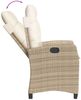 vidaXL 9-tlg. Garten-Essgruppe mit Kissen Beige Poly Rattan 3212714 Bild 5