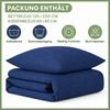 Julido Jersey Bettwäsche 155x220 80x80 Baumwolle Set Druckknopf weich Marineblau Bild 3
