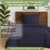 Julido Jersey Bettwäsche 155x220 80x80 Baumwolle Set Druckknopf weich Marineblau Bild 4