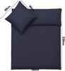 Julido Jersey Bettwäsche 155x220 80x80 Baumwolle Set Druckknopf weich Marineblau Bild 2