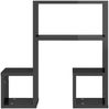 vidaXL Wandregale 2 Stk. Hochglanz-Grau 50 x 15 x 50 cm Spanplatte [807249] Bild 5