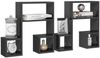 vidaXL Wandregale 2 Stk. Hochglanz-Grau 50 x 15 x 50 cm Spanplatte [807249] Bild 3