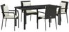 vidaXL Garten Essgruppe mit Kissen 5 pcs Schwarz Poly-Rattan 3380074 Bild 2