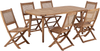 Essgruppe für 6 Personen PARAGGI Zertifiziertes Akazienholz 180x90x77 cm Natürlich Bild 1