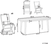 Essgruppe für 6 Personen PARAGGI Zertifiziertes Akazienholz 180x90x77 cm Natürlich Bild 2