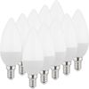 Müller-Licht 10er-SET LED Lampe Kerzenform Essentials ersetzt 40 W, Plastik, 5.5 watts, E14, weiß, 3.7 x 3.7 x 10 cm, 400227 Bild 1