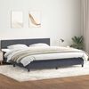 vidaXL Boxspringbett mit Matratze & LED Dunkelgrau 180x210 cm Samt 3316702 Bild 4