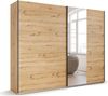 rauch Kleiderschrank; Schwebetürenschrank KRONACH, 2-türig, 1 Spiegeltüre, Eiche Artisan, 261x210x59xcm Bild 3