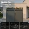 STEELSØN 'Thoria' Mülltonnenbox 2er je 240 Liter, anthrazit, Mülltonnenverkleidung aus Stahl, wetterfest, 125x80x134 cm, Müllbox mit Pflanzendach für 2 Tonnen Bild 4