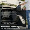 STEELSØN 'Thoria' Mülltonnenbox 2er je 240 Liter, anthrazit, Mülltonnenverkleidung aus Stahl, wetterfest, 125x80x134 cm, Müllbox mit Pflanzendach für 2 Tonnen Bild 3