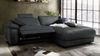 KAWOLA Sofa LOLA Ecksofa Leder schwarz mit motorischer Relaxfunktion Recamiere rechts 82 x 178 x 233 cm Bild 2