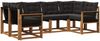 vidaXL Outdoor-Sofagarnitur mit Kissen 6 pcs Natürlich und Schwarz 3382176 Bild 2