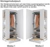Flieks Kleiderschrank Eintür-Design Kleiderschrank 70x40x170cm mit Einlegeboden & Schublade Bild 3