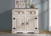 Sideboard Kommode 91,5 x 83,5 x 43 cm Pinienholz weiß grau lasiert MEXICO 68985820 Bild 2