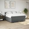 vidaXL Boxspringbett mit Matratze Dunkelgrau 200x200 cm Stoff 3286003 Bild 3