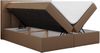 Boxspringbett mit Kopfteil und Topper, Doppelbett - RICO - 140x200cm - Braun Kunstleder - H3 Bild 4