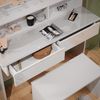 Schminktisch Azur Weiß 120 cm mit Spiegelregal, Bank & LED-Beleuchtung Vicco Bild 5