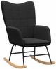 vidaXL Schaukelstuhl Schwarz Sherpa-Stoff 42001787 Bild 2