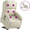 vidaXL Massagesessel mit Aufstehhilfe Elektrisch Creme Kunstleder 3204248 Bild 2