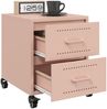 vidaXL Nachttische 2 Stk. Rosa 36x39x43,5 cm Stahl 846629 Bild 4