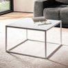 Couchtisch 60x60x40cm Metall Weiß Industrial Quadratisch Wohnzimmertisch Bild 2