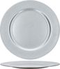 6x Platzteller Silber Glitzer Ø33cm Dekoteller leicht Kunststoff Weihnachten Bild 4