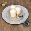 6x Platzteller Silber Glitzer Ø33cm Dekoteller leicht Kunststoff Weihnachten Bild 2