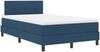 vidaXL Boxspringbett mit Kopfteil Blau 120 x 200 cm Stoff 3338684 Bild 4
