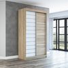 Schwebetürenschrank COLIN 2-türig Schrank 120 cm Farbe: Sonoma , weiß Bild 2
