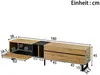 Lowboard, Breite 180 cm, TV-Schrank, Fernsehtisch, Fernsehschrank für Wohnzimmer, stehend Bild 5