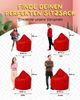 PATCH HOME Sitzsack Tropfenform – Jumbo – Rot, bequemer Sitzsack aus Luxus-Polyester-Gewebe, bereits befüllt Bild 3