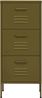 vidaXL Beistellschrank Olivgrün 42,5x35x101,5 cm Stahl 336180 Bild 3