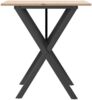 vidaXL Esstisch X-Gestell 70x70x75 cm Massivholz Kiefer und Stahl 3282693 Bild 5