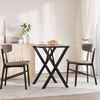 vidaXL Esstisch X-Gestell 70x70x75 cm Massivholz Kiefer und Stahl 3282693 Bild 3