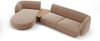Micadoni Modulares Sofa Miley mit Recamiere 3-Sitzer Links Samtstoff Bluvel Cappuccino Bild 2