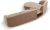Micadoni Modulares Sofa Miley mit Recamiere 3-Sitzer Links Samtstoff Bluvel Cappuccino Bild 4