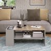 Couchtisch Wido Greige 100 x 55 cm mit Regalen Vicco Bild 3